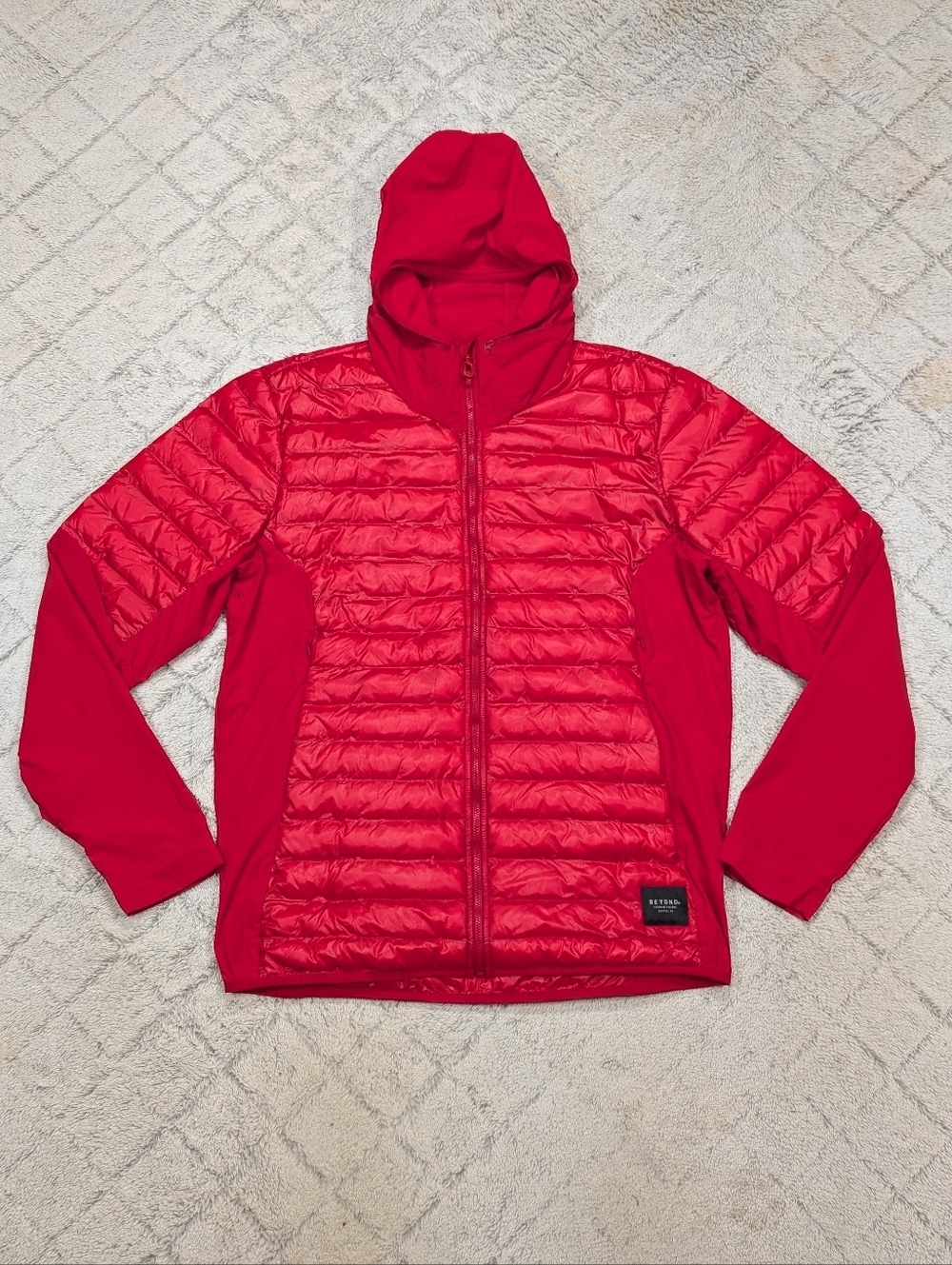 Beyond Clothing Jacket Mens L Red Dasche Quilted Puffer Insulated Climb Hike